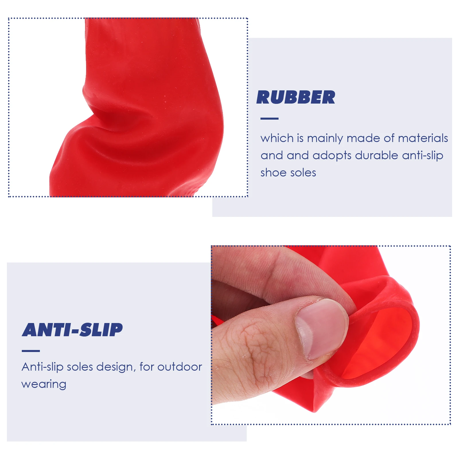 

4pcs Waterproof Rain Shoes Non-slip Shoe Cover Outdoor Footwear Durable Shoe Cover for Pet Cat Dog (Red Size L)