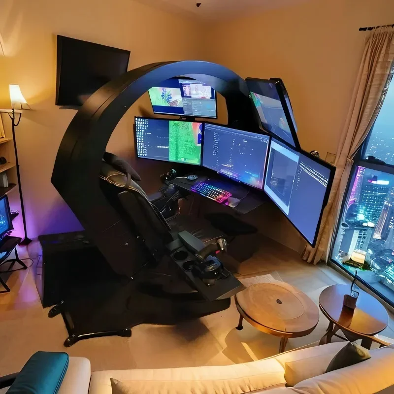 Intelligent e-sports cabin, game compartment, e-sports chair, home computer chair table, integrated ergonomic space cockpit