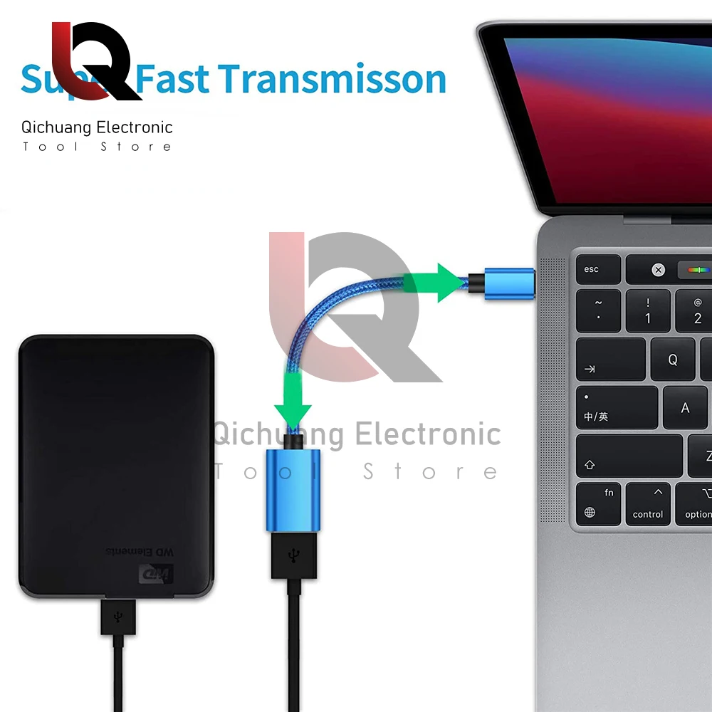 Convertidor de Cable USB 3,0 a tipo C OTG para Xiaomi, Huawei, Macbook Pro, Cable de datos, conector de unidad Flash, adaptador USB tipo C