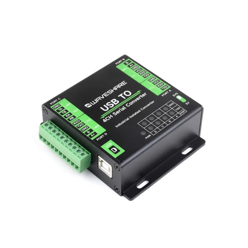 

Industrial USB To 4-Ch Serial Converter, Original FT4232HL Chip, Supports USB To RS232/485/422/TTL