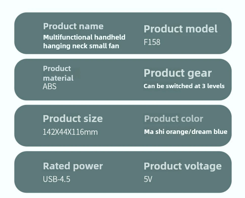 1000mAh-1200mAh طالب للطي الرقبة مروحة قابل للسحب مروحة صغيرة المحمولة المحمولة الصامت USB شحن مروحة كهربائية