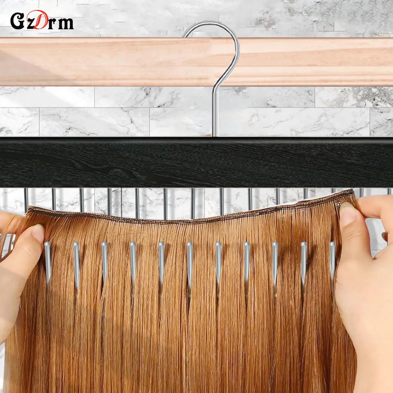 Hair Extension Holder Hair Extension Hanger Braiding Hair Rack for Extra Wide Weft Hair Holder Professional Full Length Weft