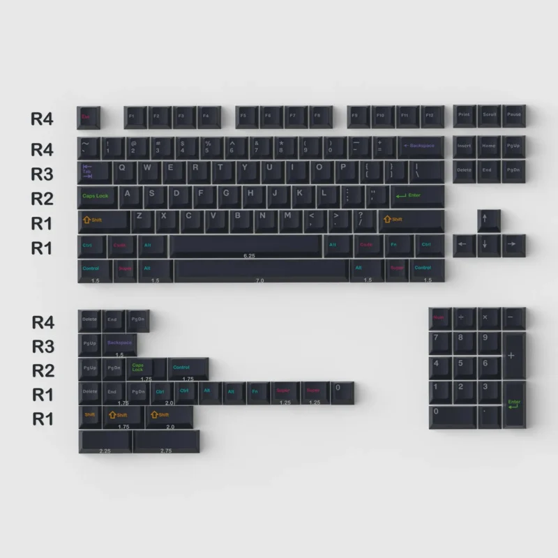 New Arrival 1 Set Aifei Oblivion Keycaps ABS Double Shot Key Caps Cherry Profile Keycap For 61 64 68 84 87 96 980 GMK POB