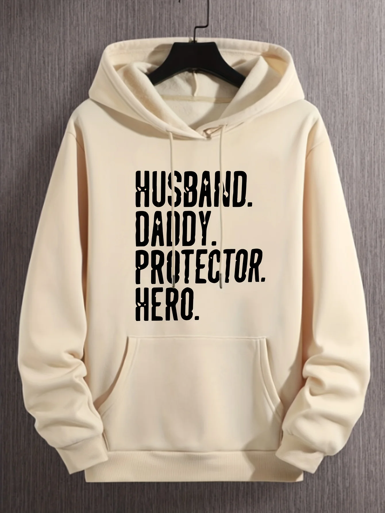 سويت شيرت بغطاء للرأس مطبوع عليه حروف الزوج للرجال مع جيب الكنغر، بلوفر بقلنسوة، ملابس رجالي لخريف وشتاء #4