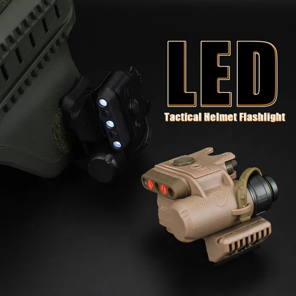 Tactical Helmet Mounted LED Light,Multifunctional Infrared LED Illumination Identification with FAST Helmet Rail