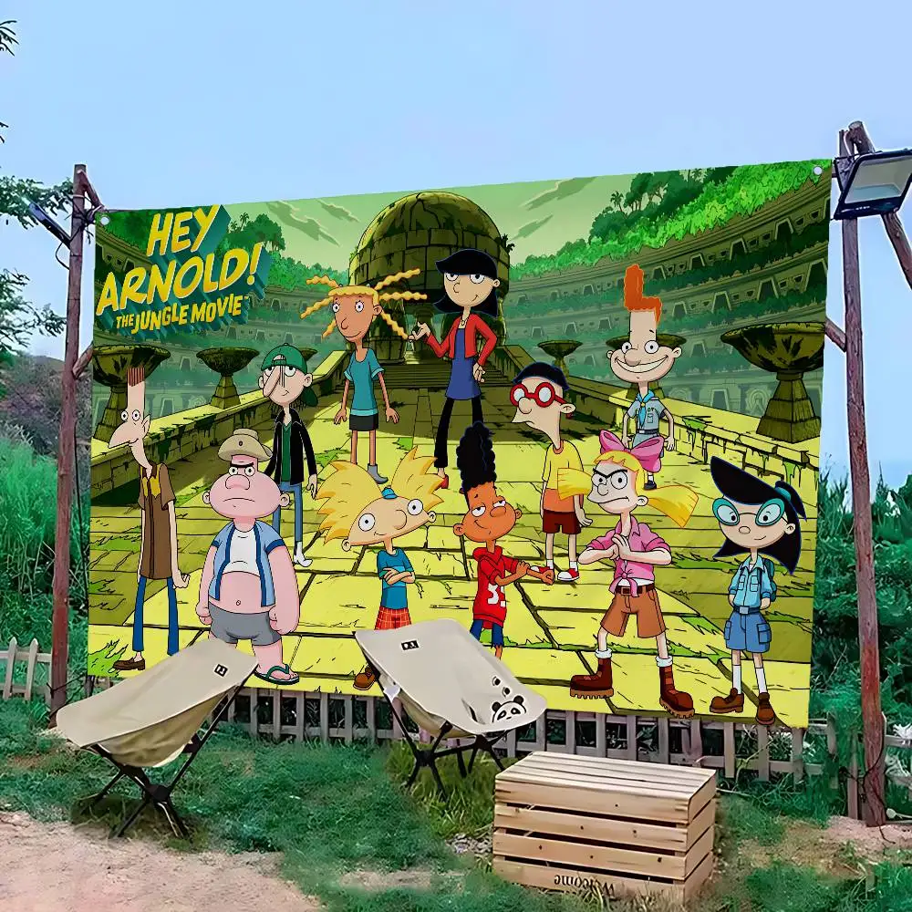 Hey Arnold Helga Bonito Banner INS Style Outdoor Party Decoration Atmosphere Flag