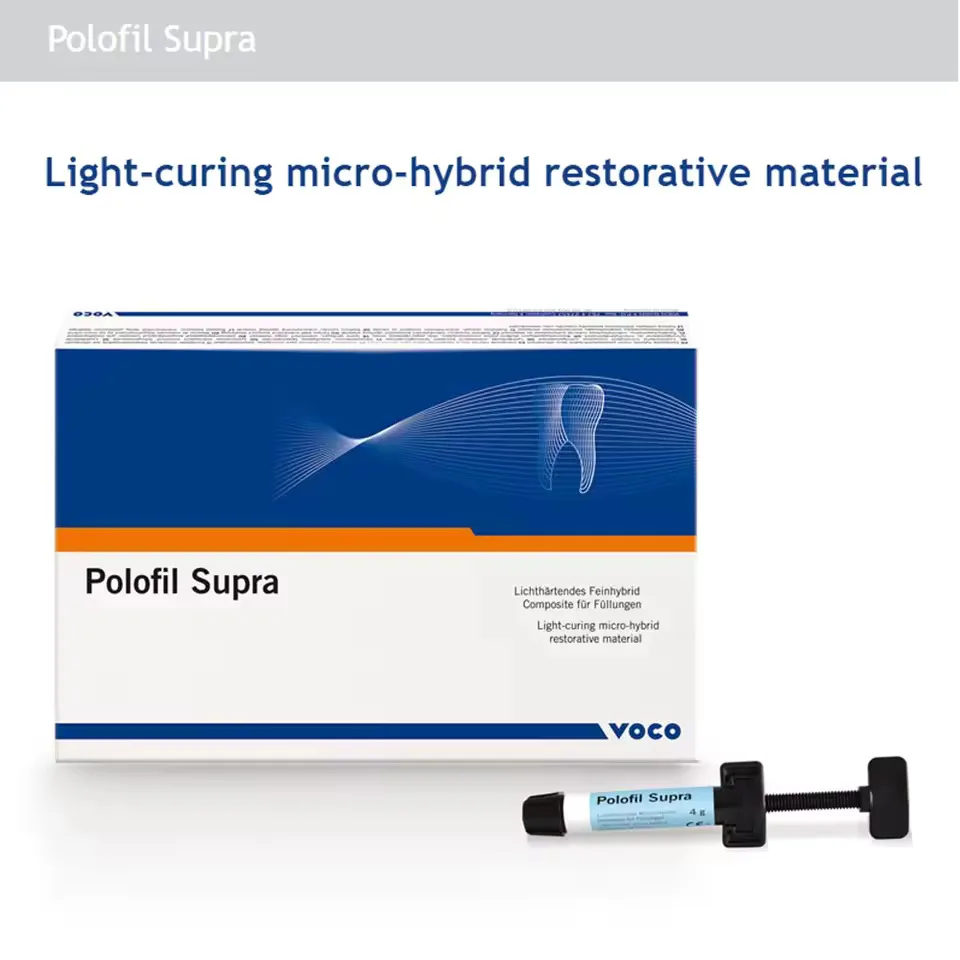 Voco Dental Composite Resin 4g Light Curing Micro Hybrid Restorative Material Cavity Filling Universal PolofilSupra Germany Made
