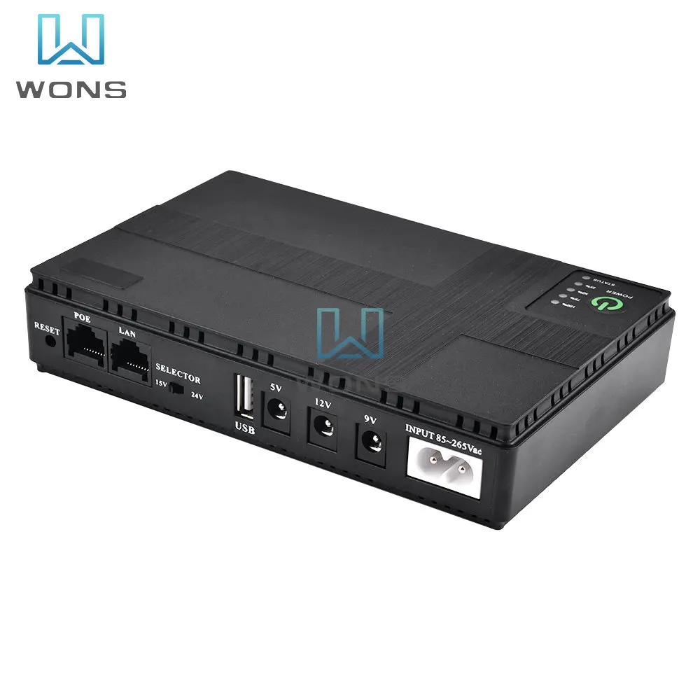 UPS Uninterruptible Power Supply 10400mAh  5V 9V 12V 2A 15V 24V 1A Battery Backup Unit Output for Wireless Router EU Plug