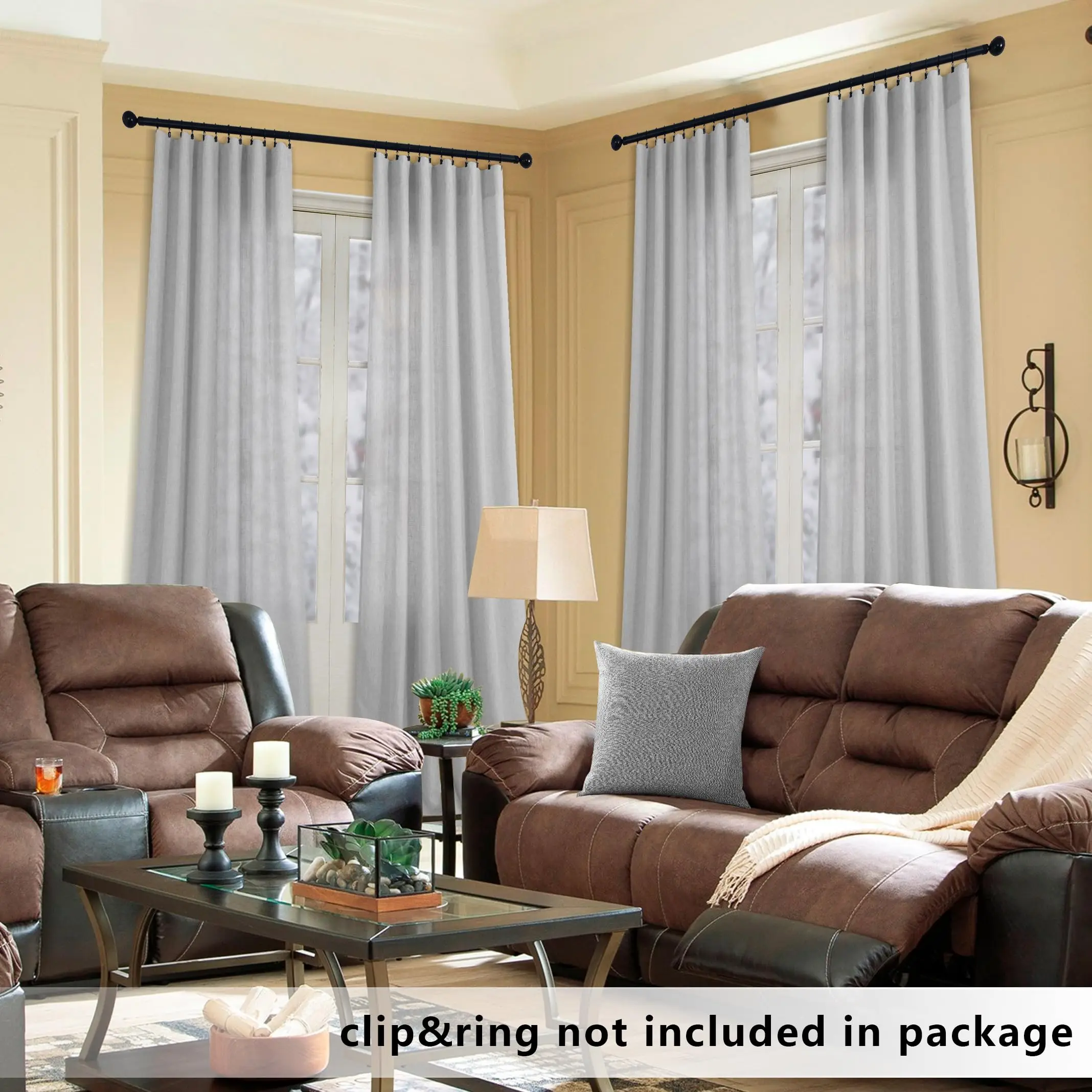 310CM Height Custom Made Sheer Curtain Faux Linen Bedroom 350CM Length Living Room High Ceiling Extra Long Window Tulle Curtains