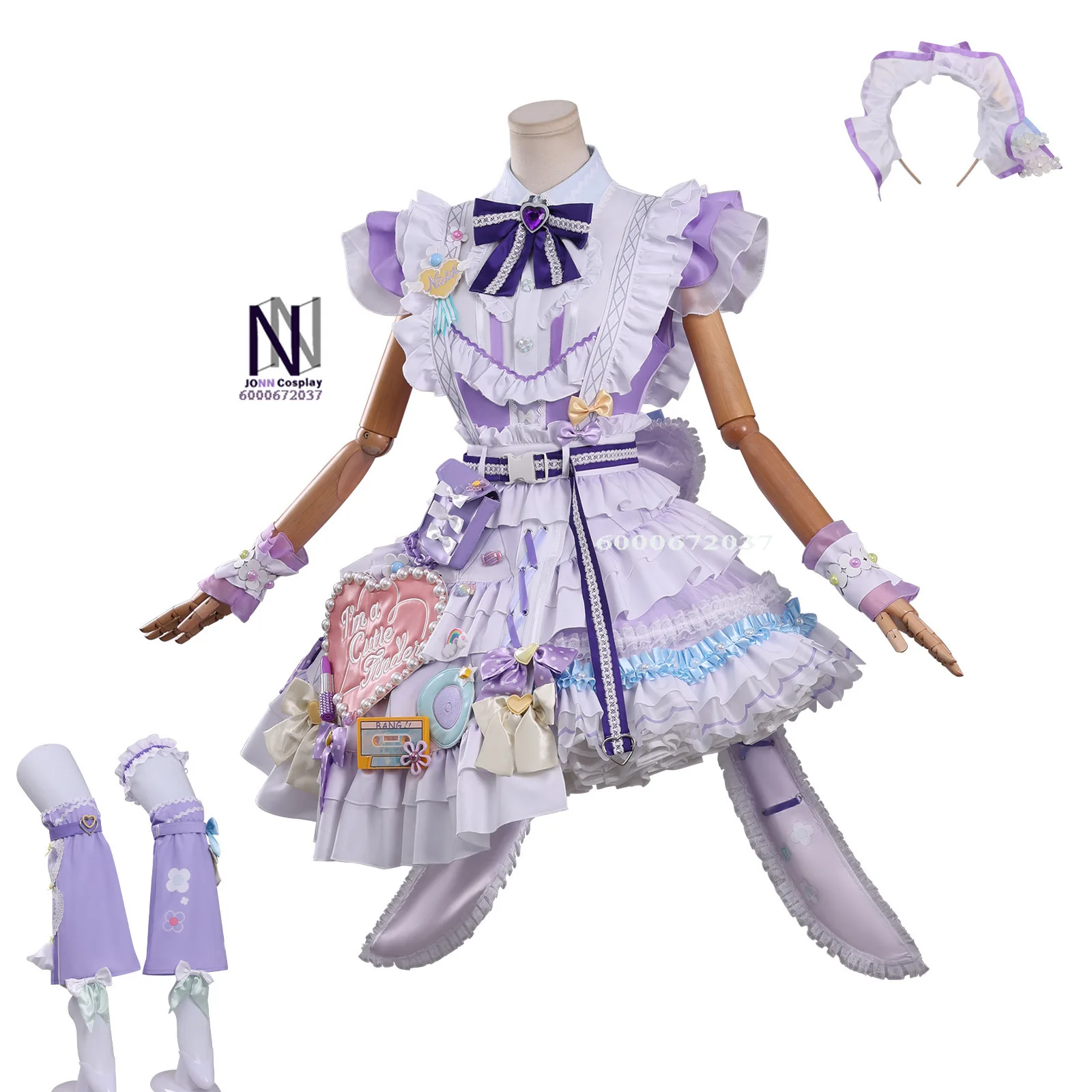 

Top THE IDOLM Cosplay STER SHINY COLORS Costume Anime Hikka Nanakusa Role Play Cute Purple Lolita Dress Outfit Women Comic Con