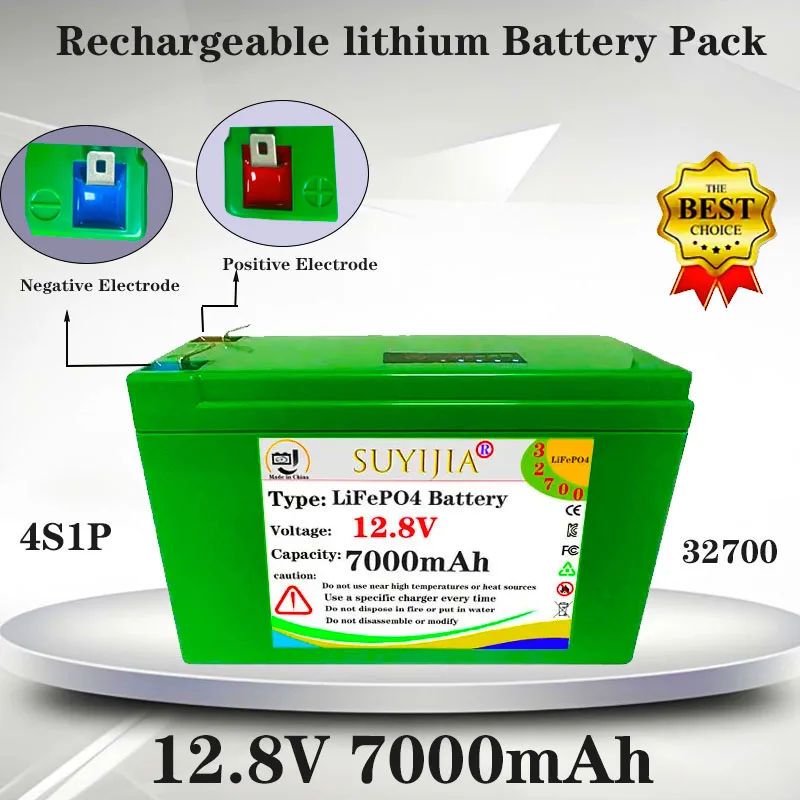 

Новый литиевый аккумулятор 12,8 В 32700 4S1P 7000 мАч, встроенный аккумулятор BMS для наружного освещения для кемпинга для солнечных электромобилей