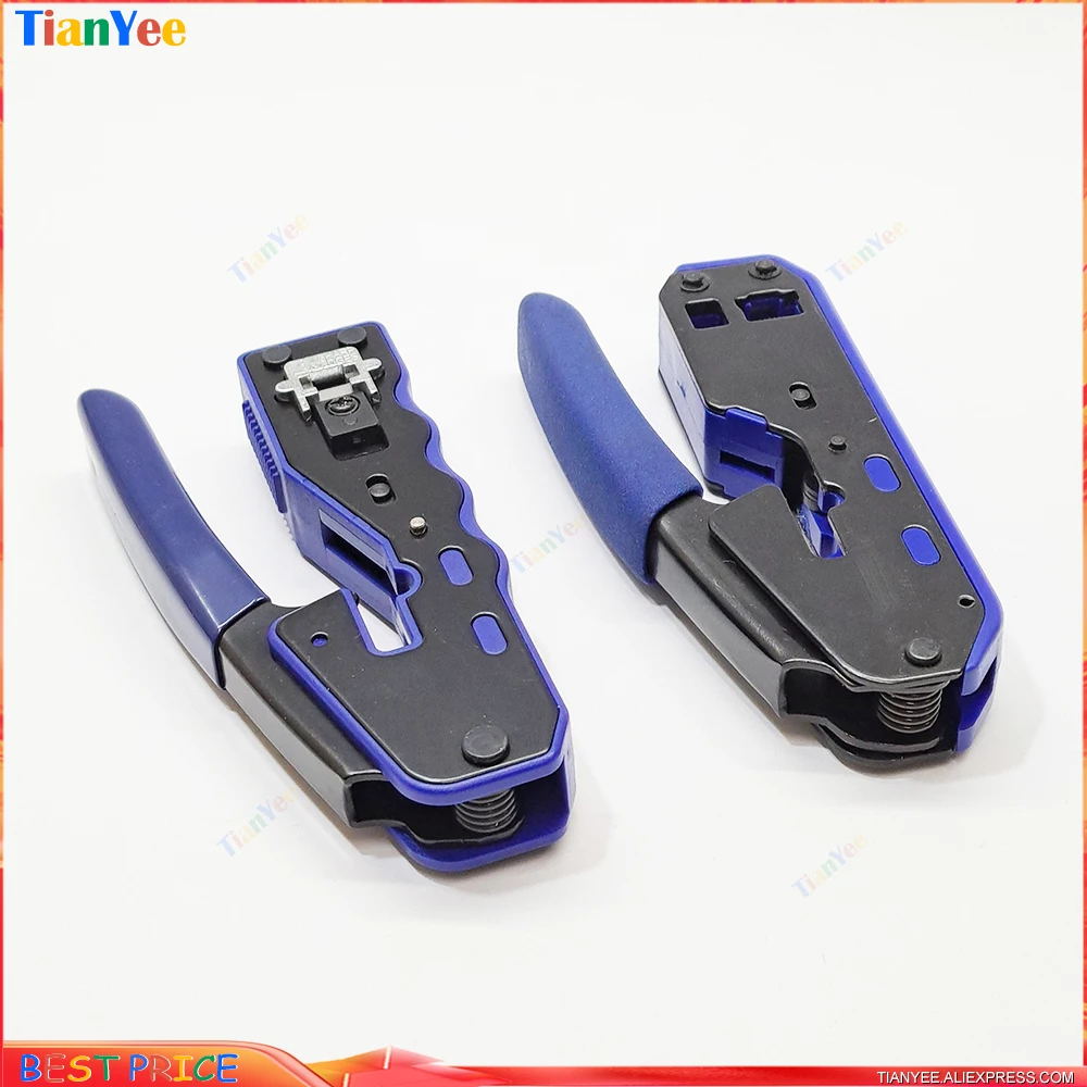 RJ45 EZ Pass Crimper Tool Hand Network ToolKit Crimping Tool of Cat6 Cat5 Cat5e Connector 8P 6P Lan Cable Wires Pliers Tool