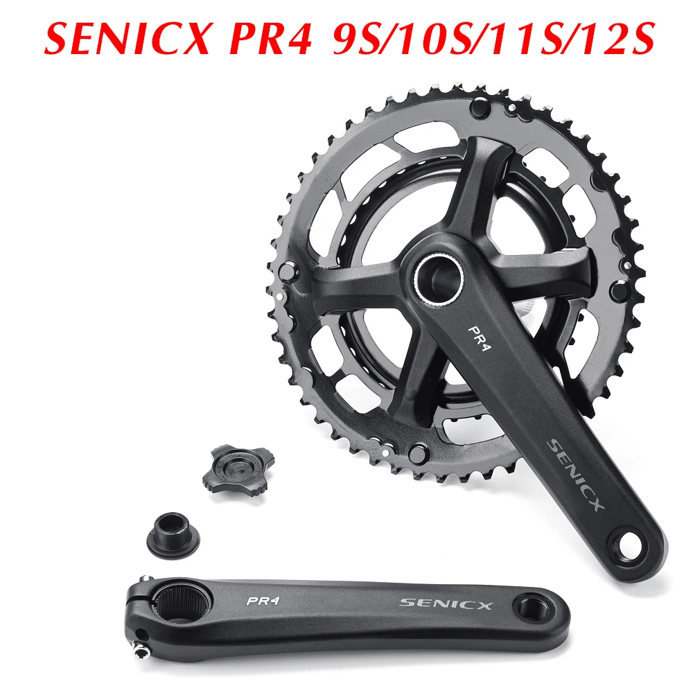 SENICX PR4 Road Bicycle Crank Set 165MM/170mm/175MM  Double Disc 50-34T Chainring