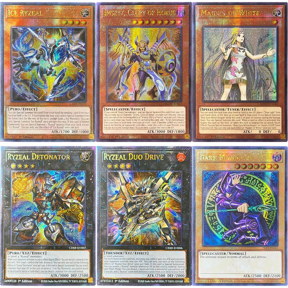 

YuGiOh SUDA-Series Proxy QCR Игровые карты Кроссоверные выключатели Девочка белого Imsety, Glory of Horus Dark Magician Ryzeal Detonator