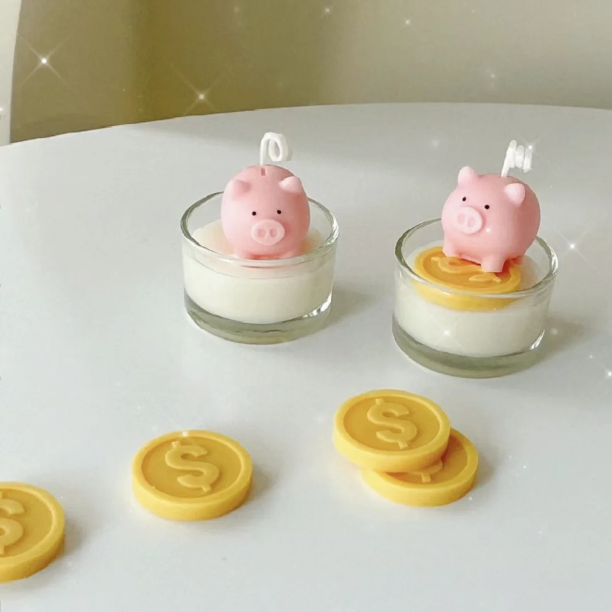 Piggy bank gold coin silicone mold Aromatherapy candle mold Homemade baking chocolate handmade silicone mold