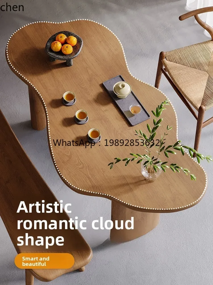 

5 Solid Wood Balcony Exquisite Small Tea Table and Chair Set for Living Room Home Use Small Tea Table