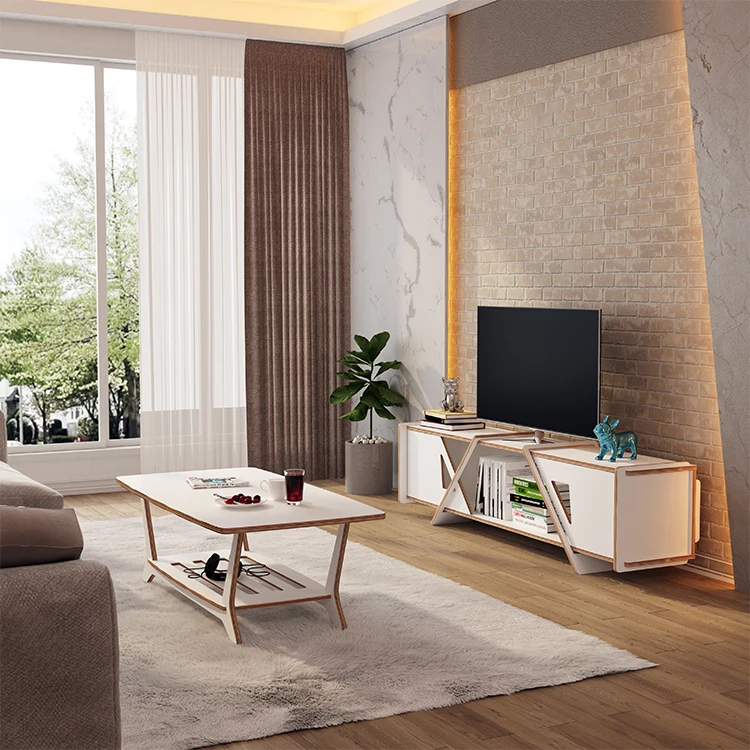 &c No Screws DIY Wood Coffee Table Modern Living Room Nordic Hallway Bedside Table Wooden Minimalist Coffee Desk Tea Table