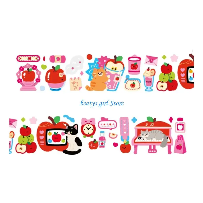 C7AB Reusing Handcraft Sticker Adhesive Art Tape Aesthetic Sticker Waterproof Tape