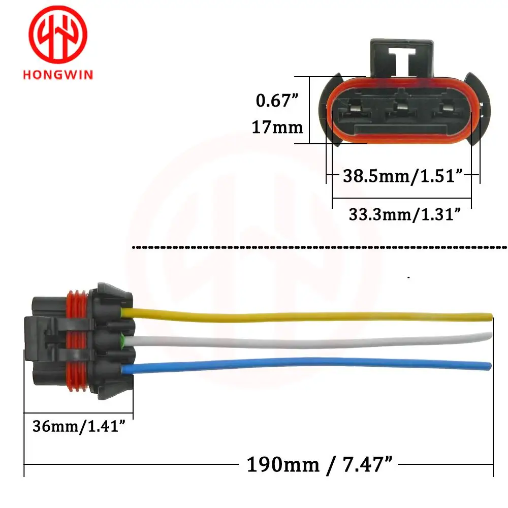 3Pin Radiator Fan Blower Motor Resistance Plugs Connector 3134503121 For Chevrolet Cruze 2.0L Aveo T300 16454990 0130308103 