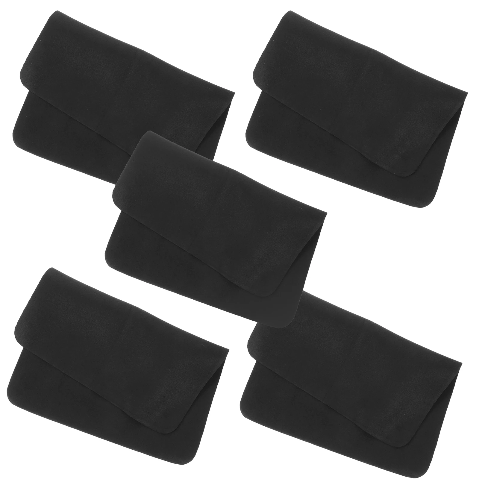 

5pcs Microfiber Glasses Cloth 145x175cm Black for Eyeglasses Camera Phone Screen Lens Wipe Polishing Glass Cleaner