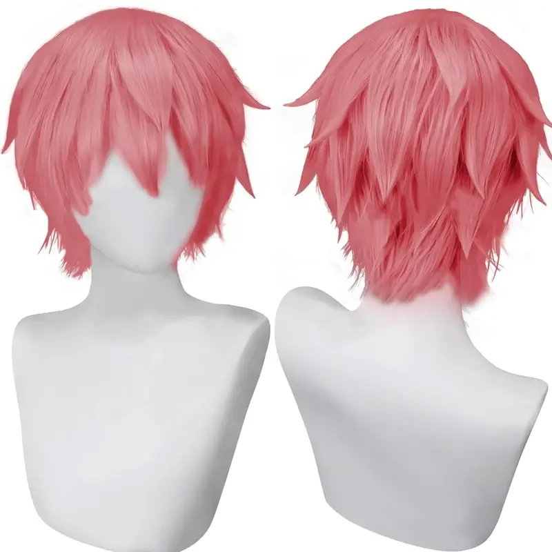 SN55Parrucca nera per uomo donna parrucca cosplay corta nera da uomo parrucca a strati parrucca cosplay nera soffice per la festa di Halloween @ 54WE