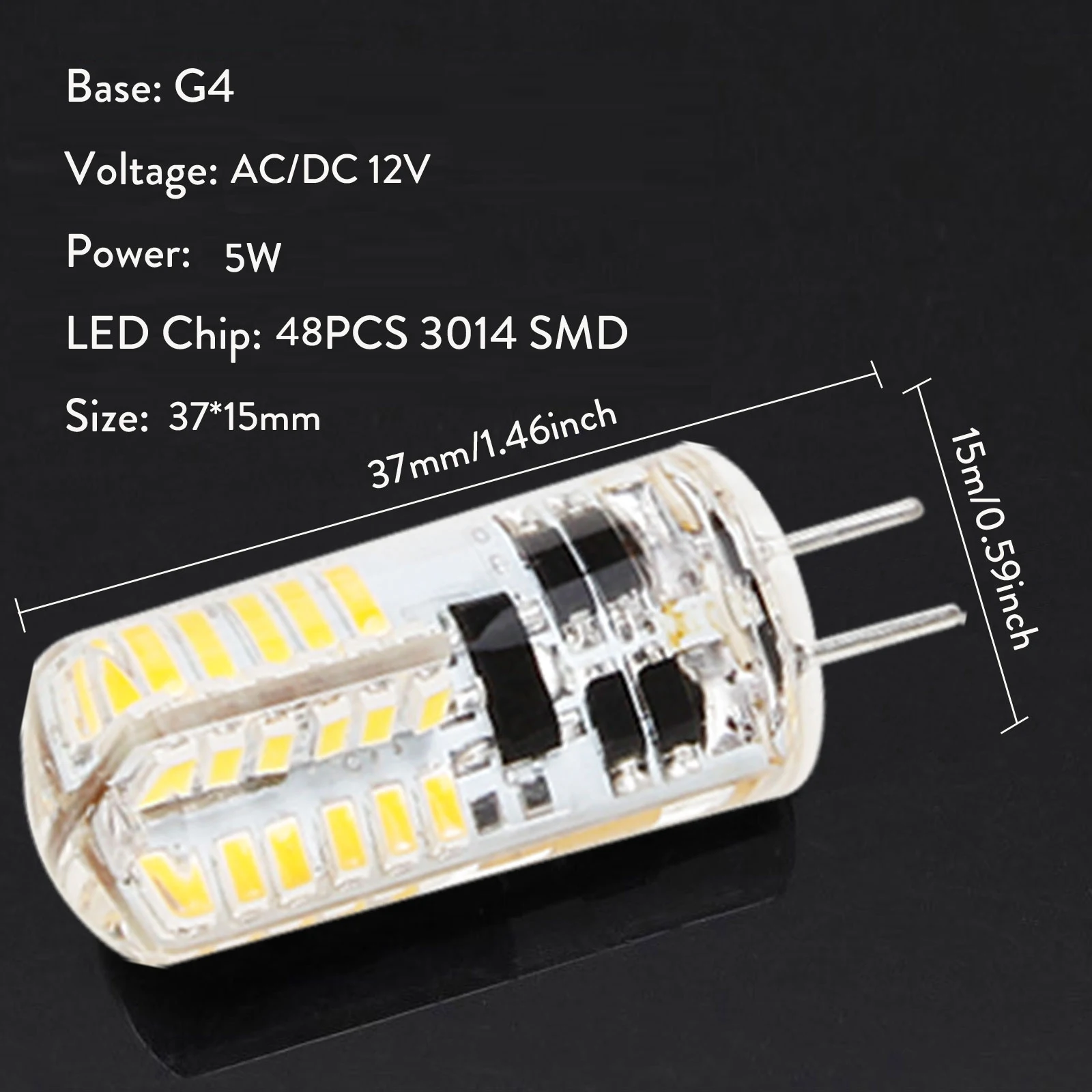 3w 5w Mini G4 Led Light Bulbs Lamparas Dc 12v Energy Night Muticolored Lighting Lights Bulb Red Bombillas Bi-pin Clear Spotlight