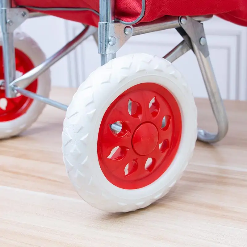 2Pcs Shopping Cart Replacement Wheels Scratch Proof Anti Slip Wear Resistant Flexible for Daily Grocery Trolleys