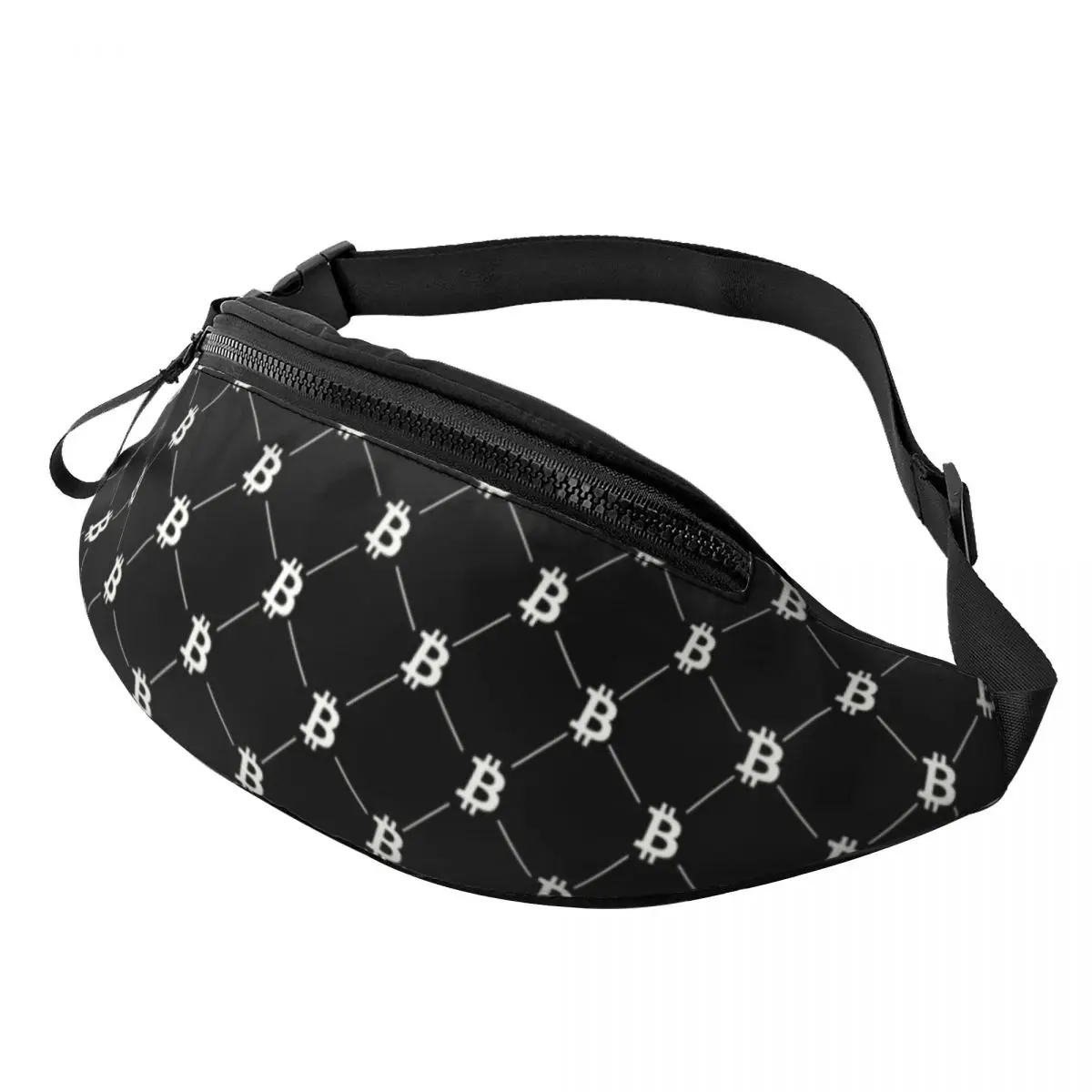 

Personalized Bitcoin Pattern Fanny Pack for Women Men Fashion BTC Cryptocurrency Crossbody Waist Bag Traveling Phone Money Pouch