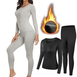 Set 2 pack Women Thermal Underwear Long Johns Ultra Soft Fleece Lined Base Layer Keep Warm Cold Weather Top Bottom﻿