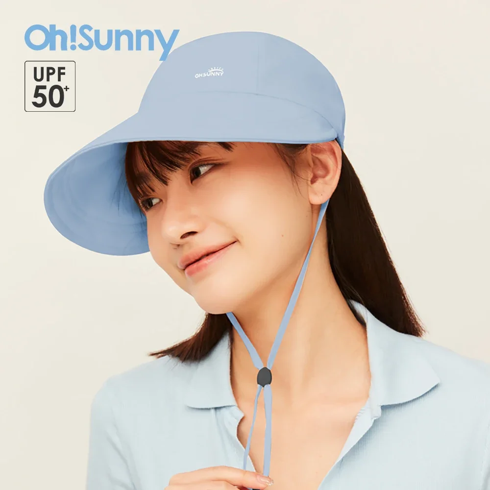 OhSunny Baseball Cap Sun Hat Anti-Ultraviolet Big Brim Summer New UV Protection UPF50+ Sunscreen Women Solar Blocking Visor