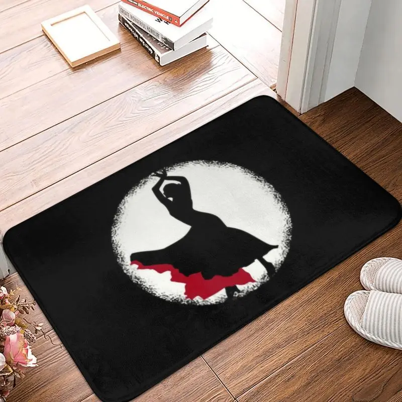 Alfombra para puerta delantera de bailarina Flamenca de España, felpudo antideslizante impermeable para interiores, felpudo para danza española, alfombra para entrada de sala de estar