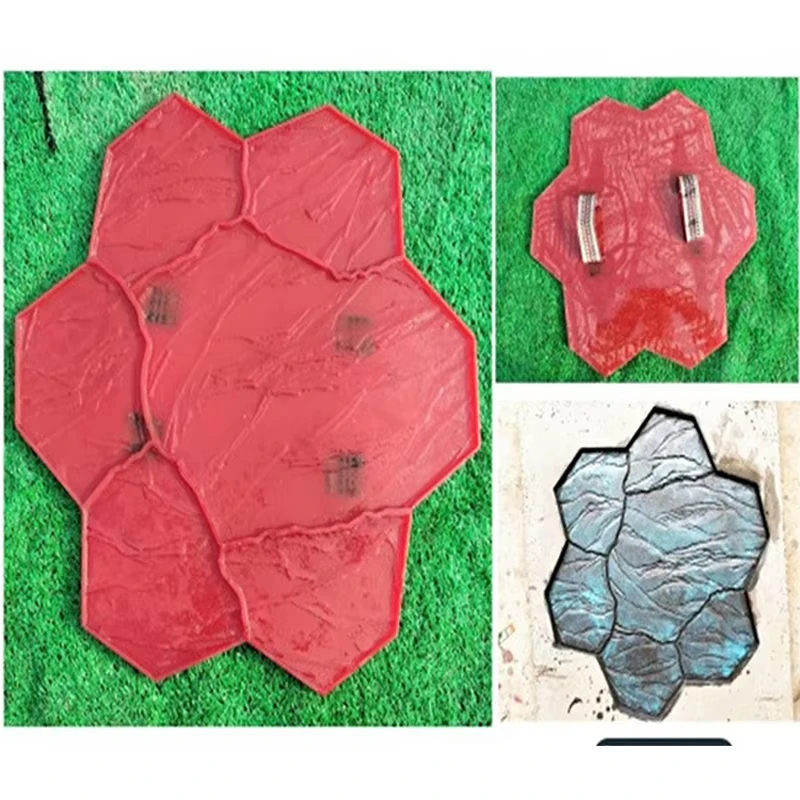 Wall Grain Mold Cultural Wall Pressing Mold Cement Imitation Stone Path Park Art Floor Pressing Mold
