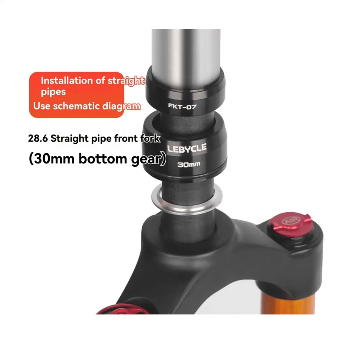ABJV  Mountain Road Bicycle Front Fork Bottom Gear Installation Tool Cone Fork Straight Forklift Bowl Bottom -in Tools