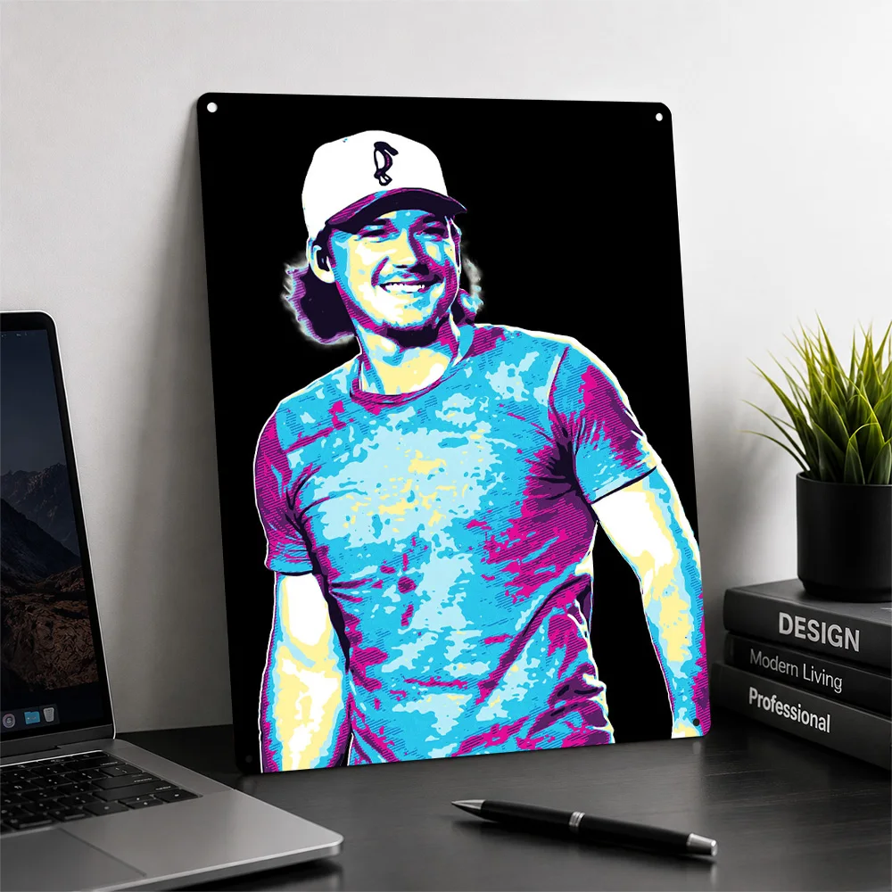 Morgan Wallen Pop Art Portrait 3D Texture Metal Poster Customized Wall Art Tin Sign Gift for Mancave Office Decor Room Wand Deko