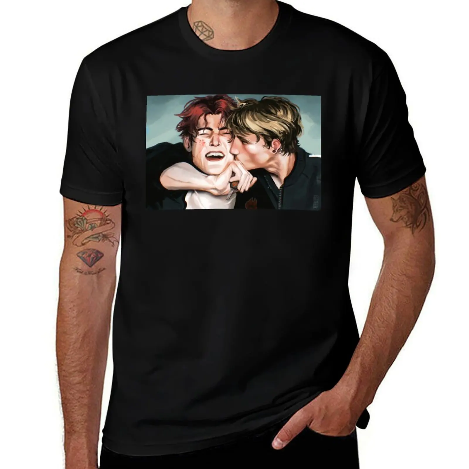 Andrew x Neil T-Shirt t shirt man plain man t shirt heavy cotton T-Shirt