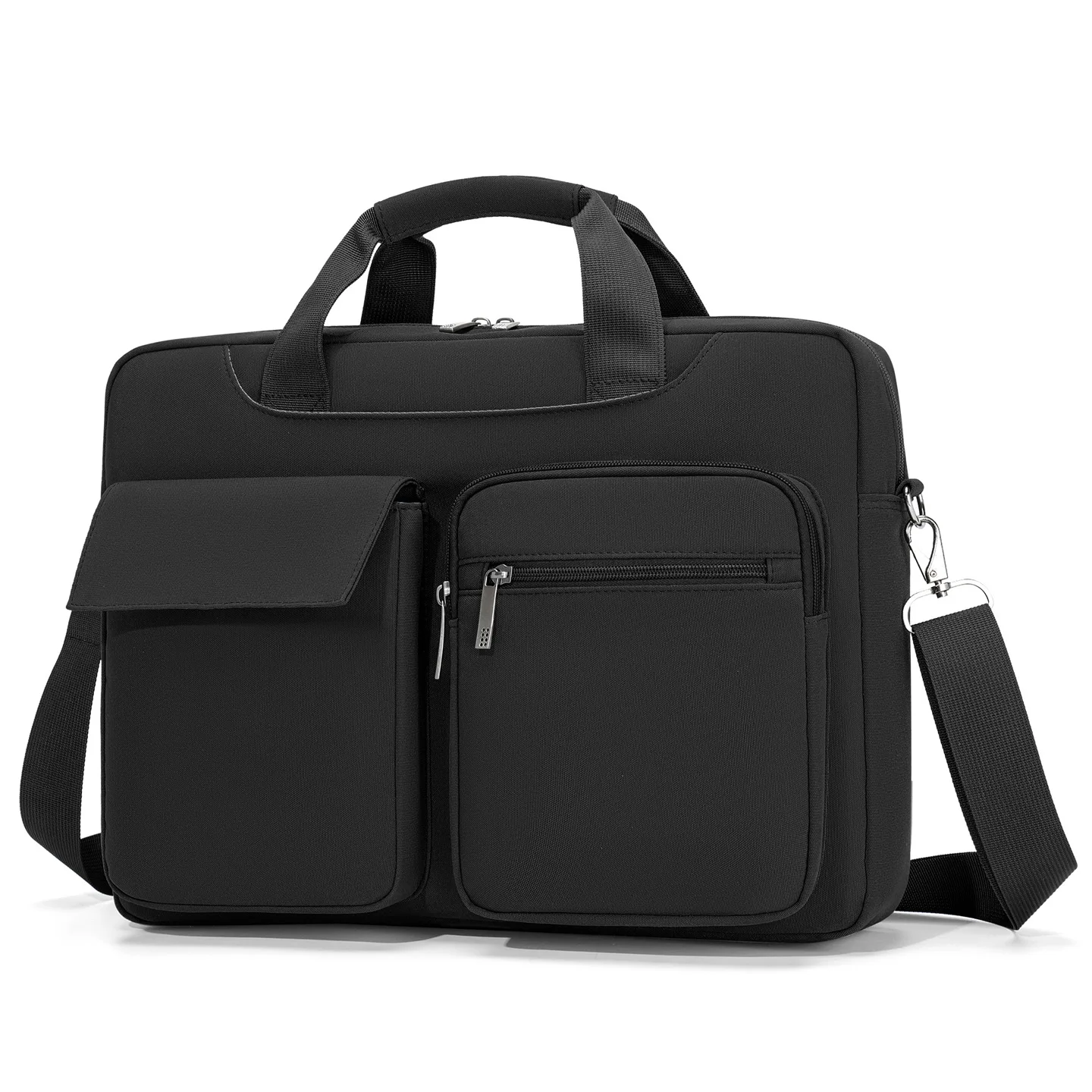 Fotografia 6: Bolsa para laptop 13.3 14 15 15.6 16 polegadas com vários bolsos, pasta masculina de grande capacidade, bolsa de ombro para escritório, bolsas para laptop de negócios