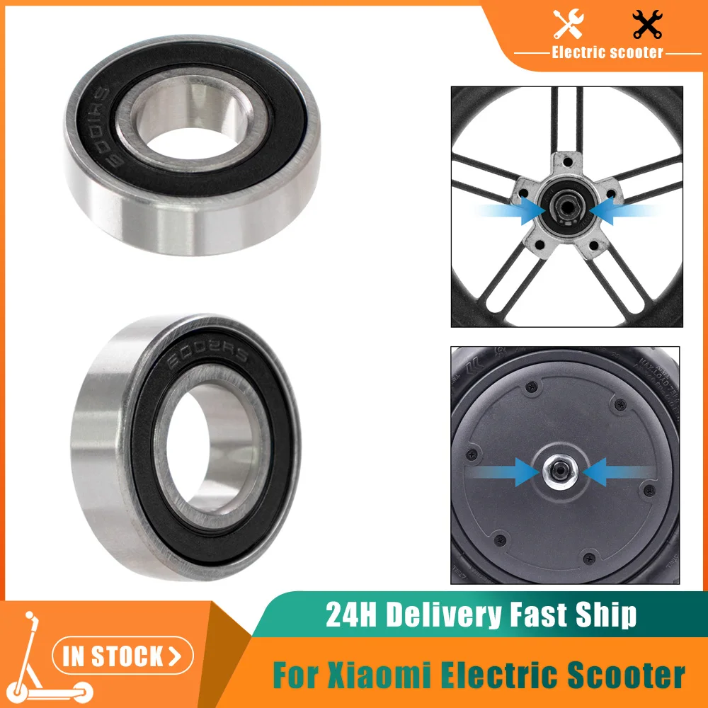 For Xiaomi M365 Pro 1S 6001RS Rear Wheel Hub Ball Bearings Electric Scooter 6002RS Motor Bearing High Speed Precision Parts