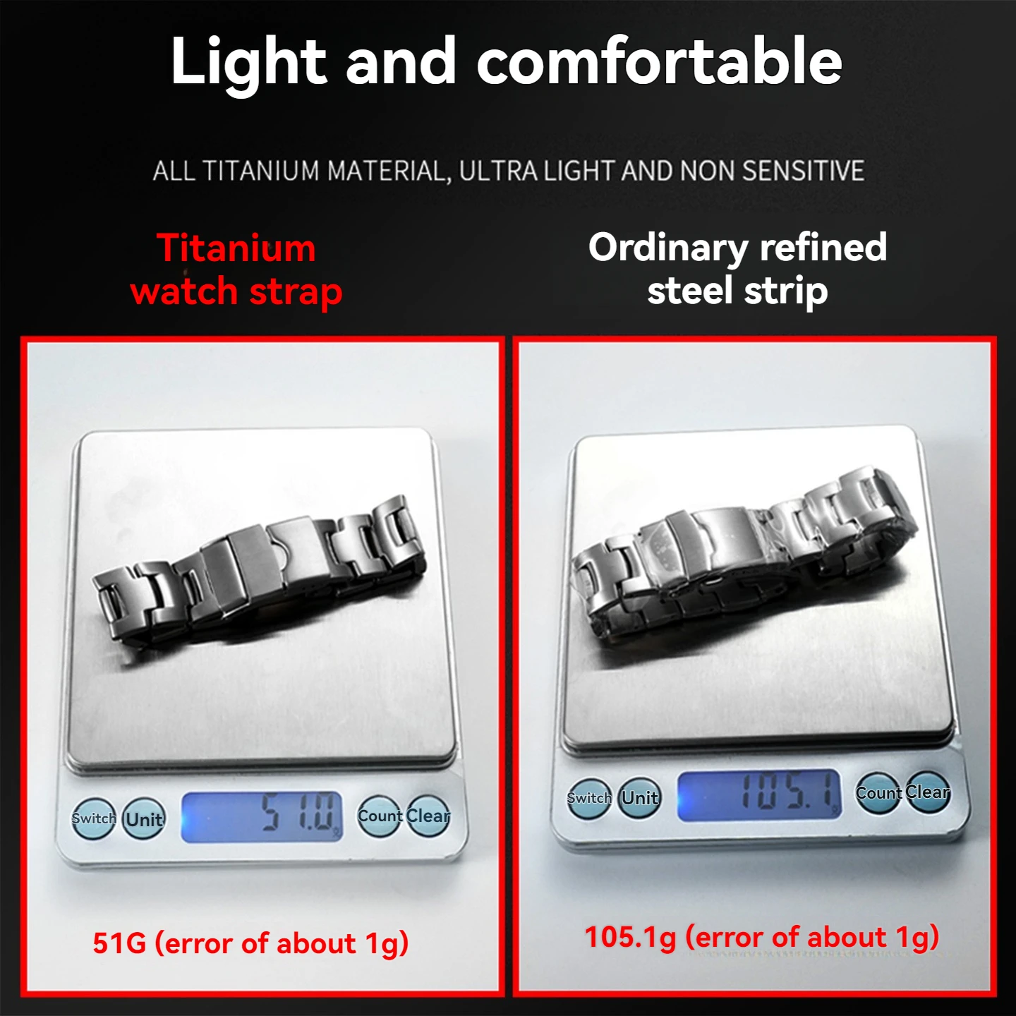 PRG-260/prg-550 حزام ساعة معدني من التيتانيوم لساعة كاسيو PROTREK PRW-2000/2500/3500/prw-5000/5100 حزام ساعة من سبائك التيتانيوم للرجال 18 مللي متر