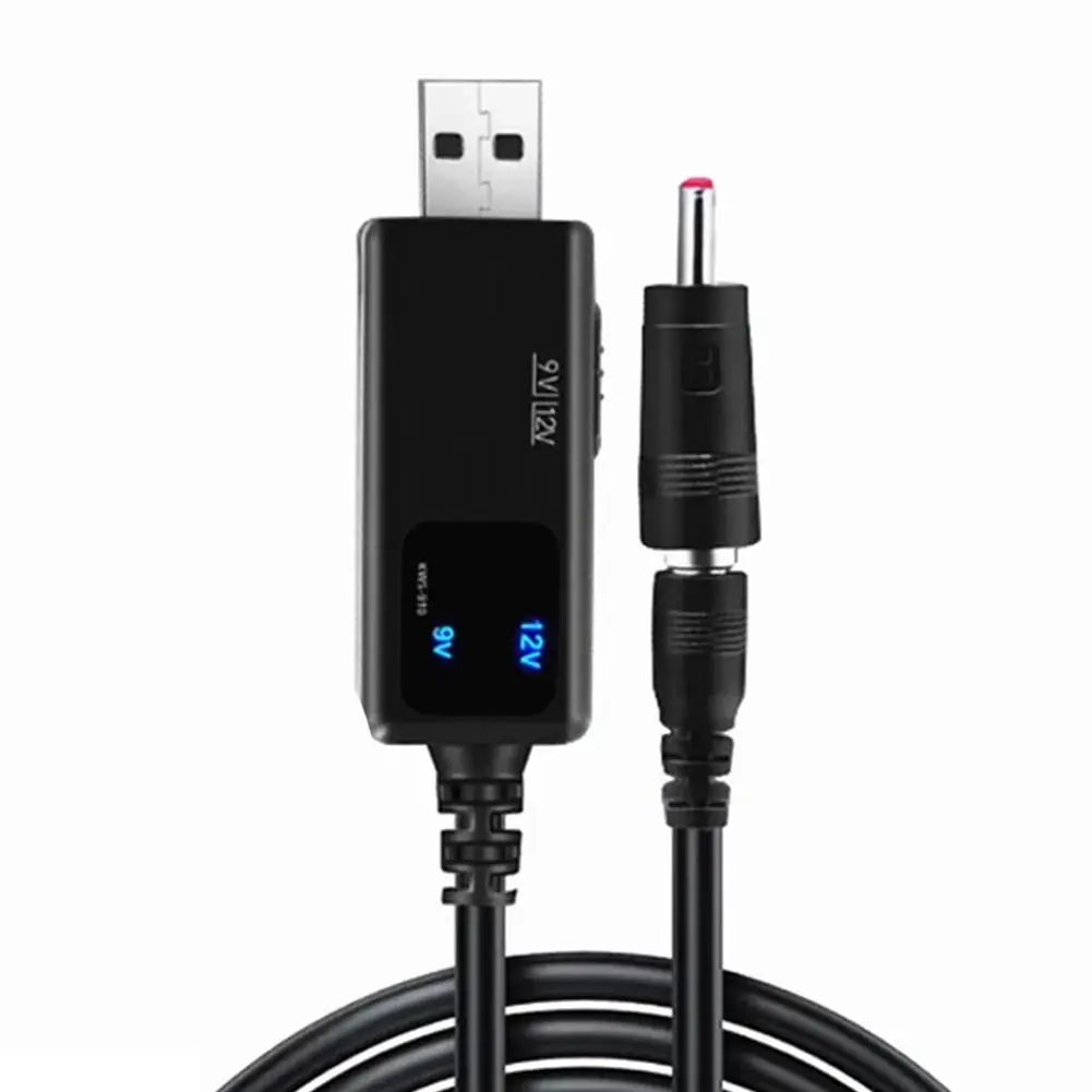 USB to DC Boost Converter Cable 5V to 12V Step Up with LED Display for WiFi Router