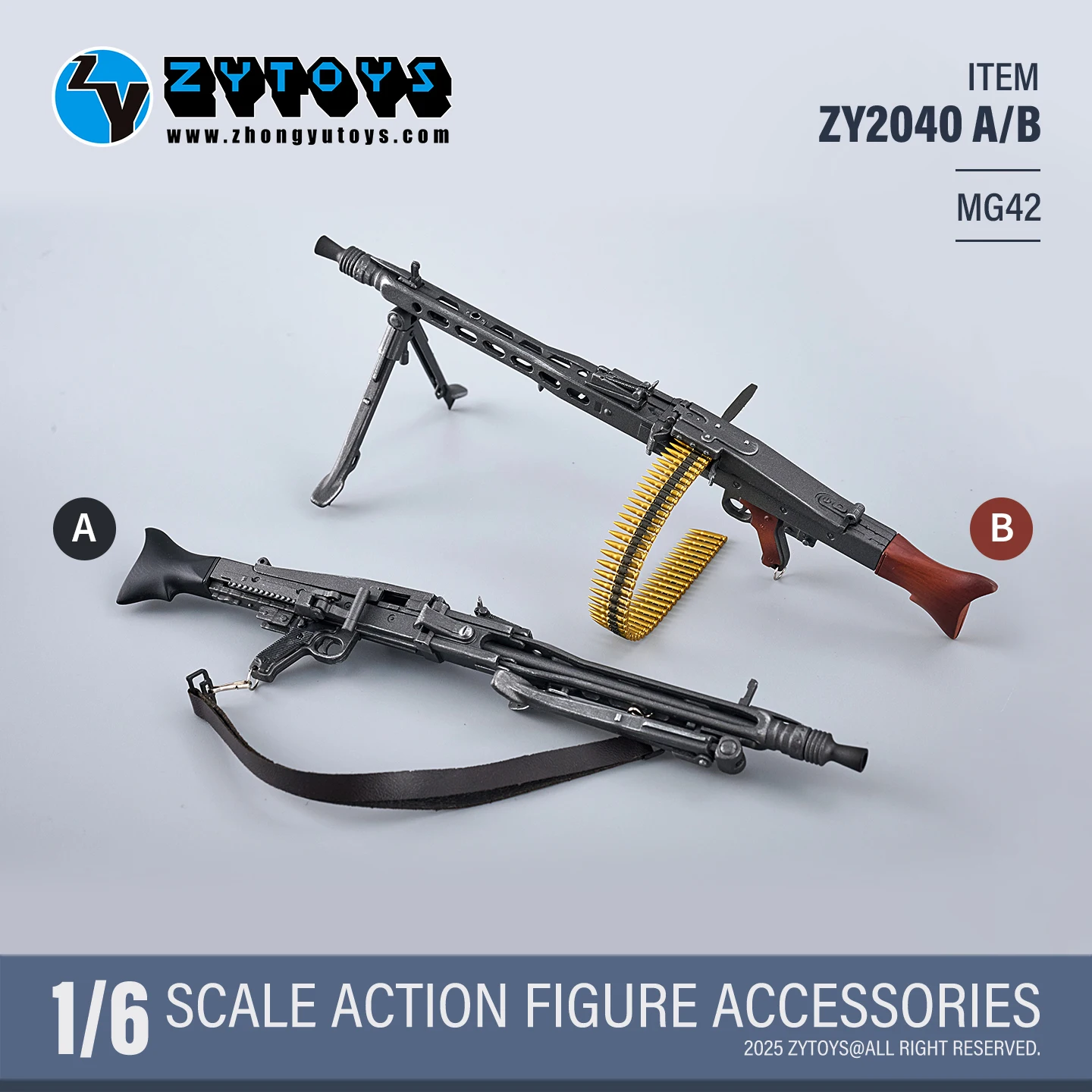 

ZY2040 1/6 SCALE MG42 Machine Soldier Army Plastic Model 20cm for 12inch Action Figure Accessories Collections In Stock
