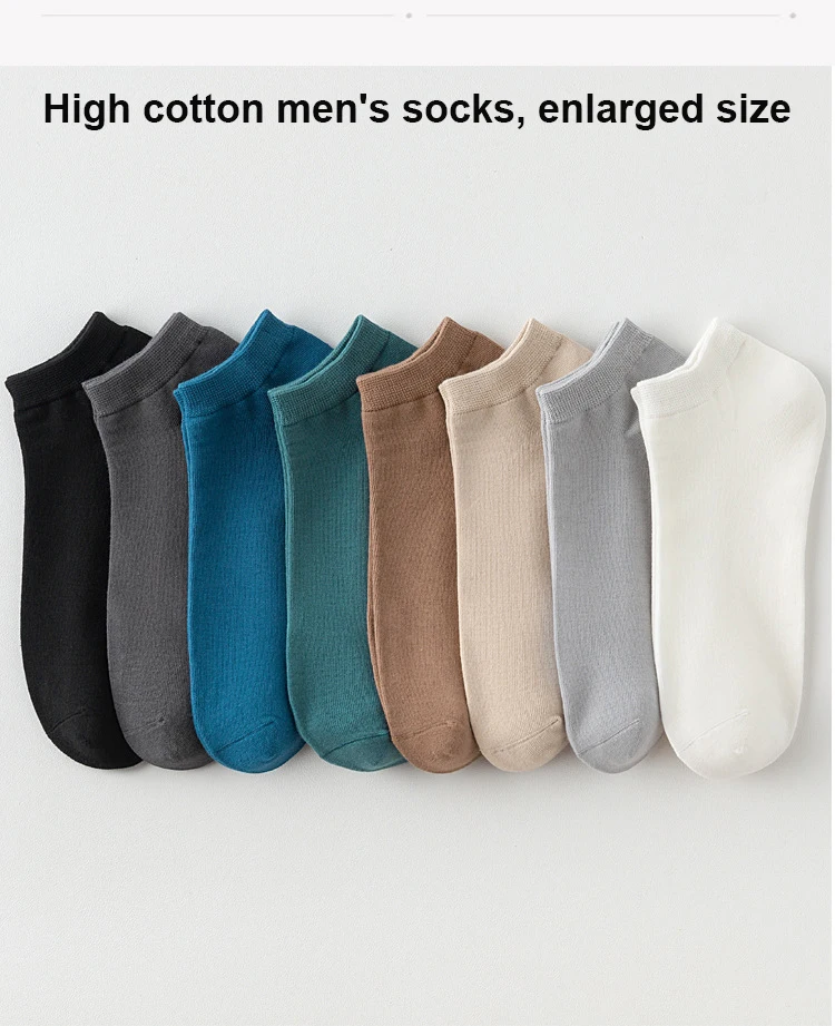 5 Paar hochwertige Herrensocken aus gekämmter Baumwolle, neue, lässige, atmungsaktive, schwarz-weiße Business-Socken, 5 Paar Herrensocken, Übergröße EU39-48 – Detail 2
