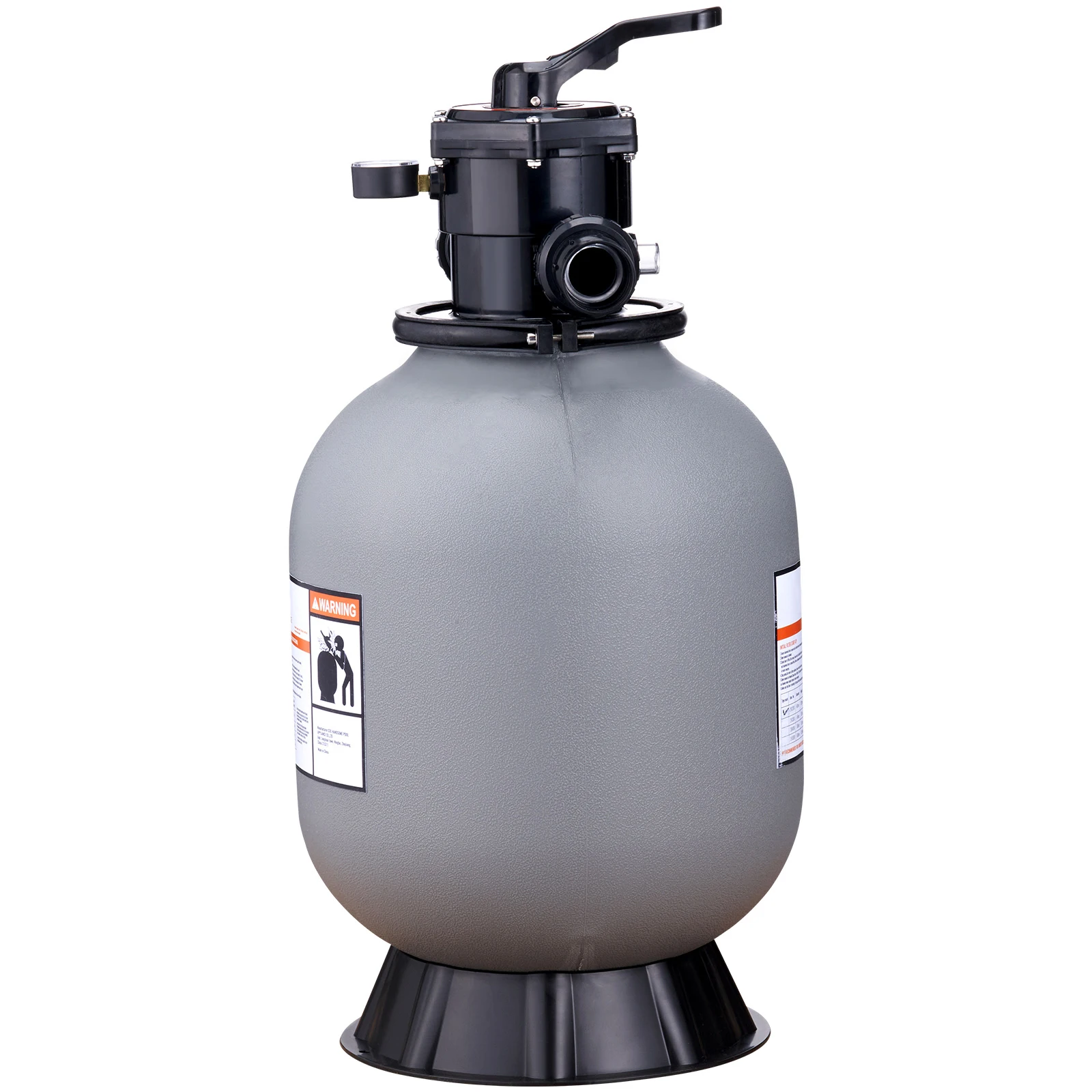 Sand Filter, 16-inch, Up to 35 GPM Flow Rate, Above Inground Swimming Pool Sand Filter System with 7-Way Multi-Port Valve, Filter, Backwash, Rinse, Recirculate, Waste, Winter, Closed Functions