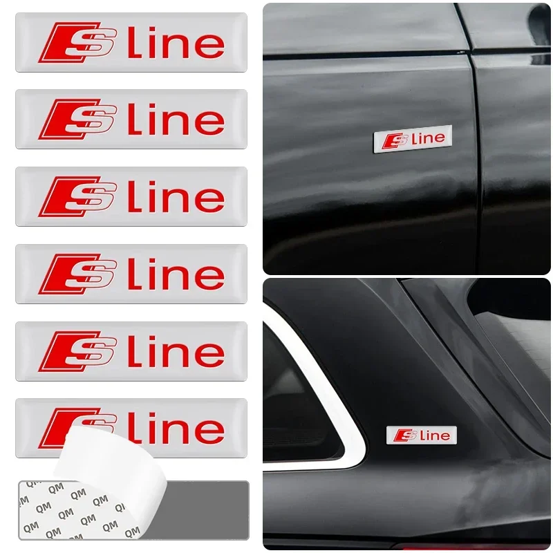 

1pcs New Metal Car Trunk Badge Sticker Car Decoration Sticker For Audi Sline TT Q2 Q3 Q5 Q7 Q8 A3 A4 A5 A6 A7 R8 B5 B6 B7 B8 RS5