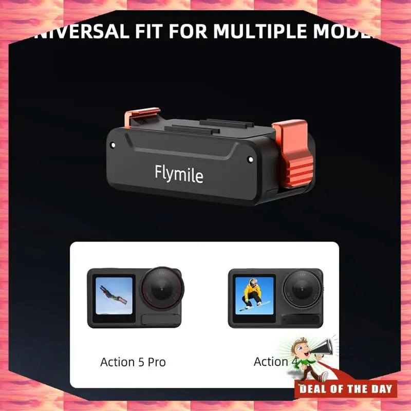 24-Hour Delivery Flymile Cold Shoe Quick Release Magnetic Mount Base For DJI ACTION 4/5 PRO Adapter And 1/4" Screw Mount