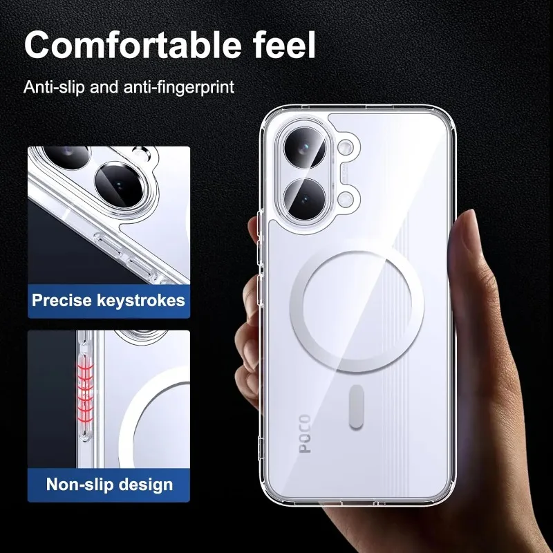 Für Magsafe Acryl-Hülle für Xiaomi POCO X8 Pro Max X8pro Magnetische Autohalterung Transparente Stoßfeste Handyhülle für Redmi Turbo5 Max – Detail 6
