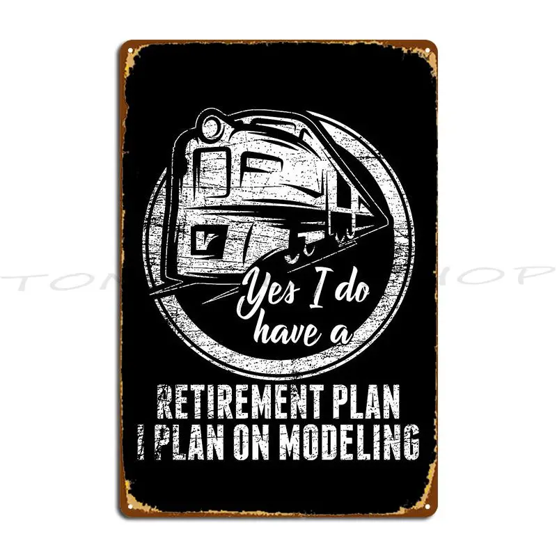 Plan Funny I Plan To Ride It Retirement Metal Sign Retro Bar Club Bar Garage Decoration Printing  Tin Sign Poster
