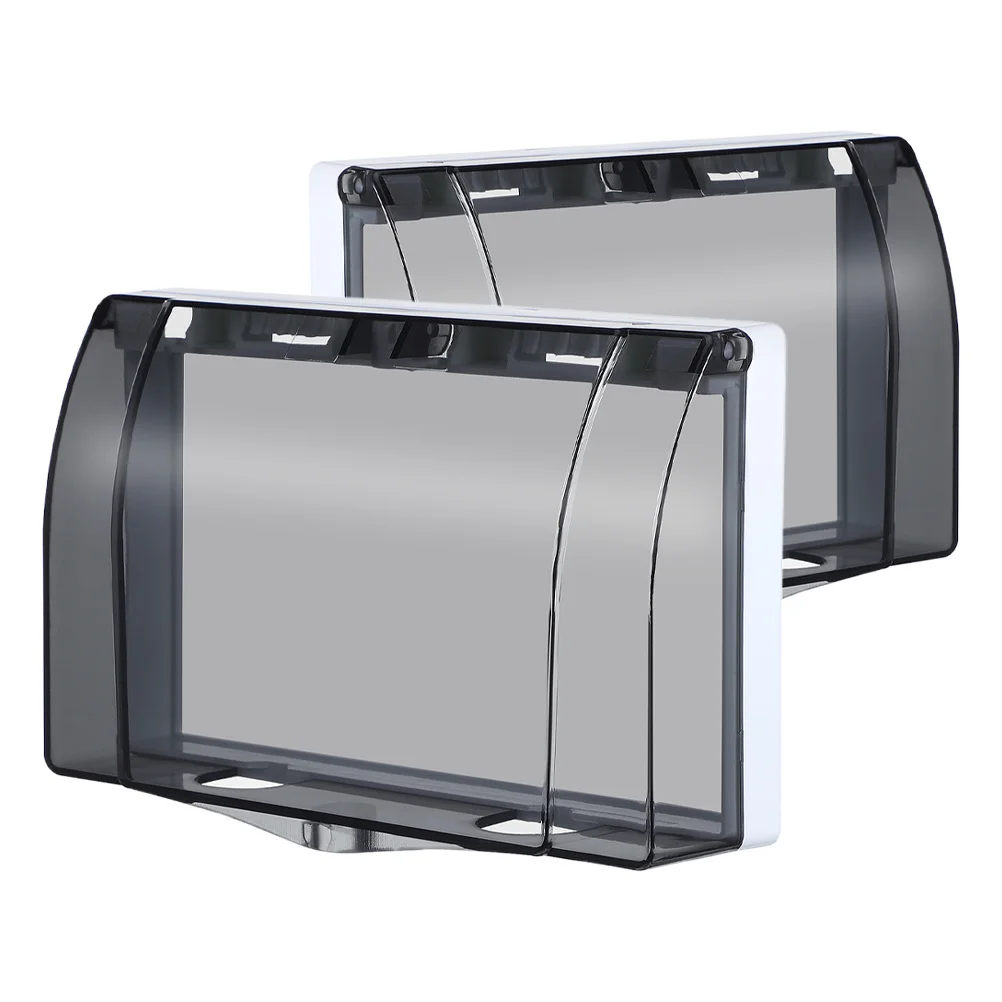 2 stuks waterdichte hoes voor 86 type schakelaar socket dubbele uitgang bescherming doos weerbestendig stofdicht veiligheidsbeschermer voor binnen