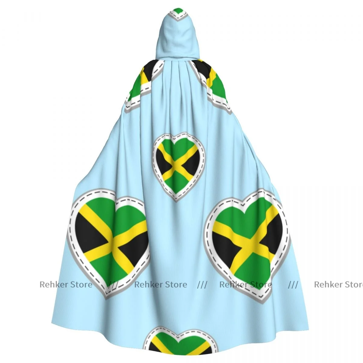 

Халат с капюшоном и принтом флага Jamaica, пальто, костюм для косплея на Хэллоуин, женское платье с дьяволом вампира