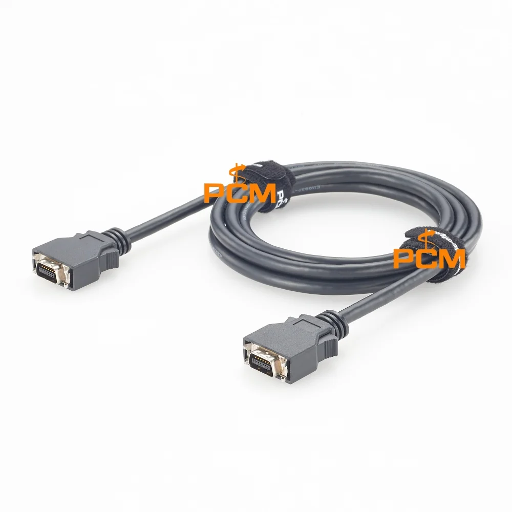 HPCN14 to HPCN14 MDR Cable Male to Male with Latch Lock High Density SCSI Signal Cable for Industrial Automation Equipment