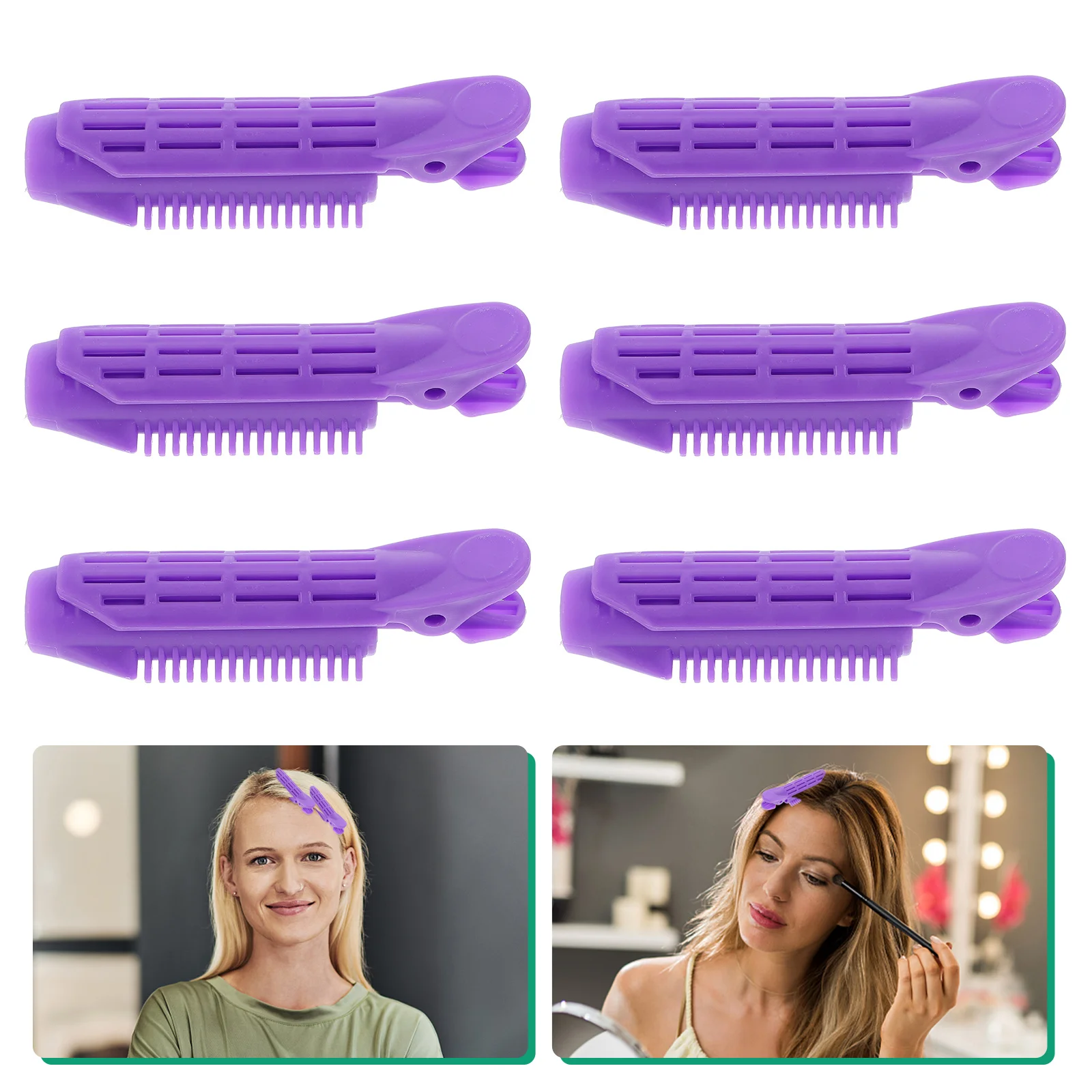 

6pcs Hair Styling Tools Volumizing Root Clip Self Grip Curler For Thick Hair Volume Instant Hairstyle Portable Roller Clips